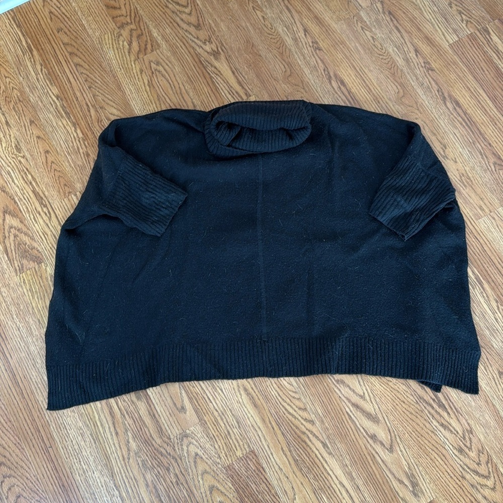 Funnel neck poncho